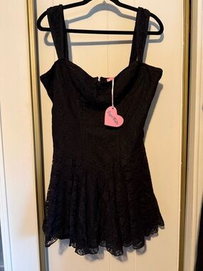 🆕 Dolls Kill Sugar Thrillz PERFECT DATE MINI DRESS - BLACK size 1x